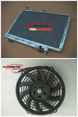 2 Row Radiator+Fan For MAZDA FAMILIA GTX / 323/PROTEGE LX 1.8L BP 1989-1994 93 • $206