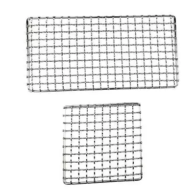 Pack Of 2 BBQ Grill Mesh Mat Outdoor Camping Pot Rack Simple Firewood Grill • $21.78