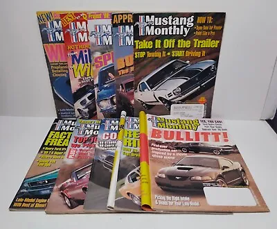 Mustang Monthly Magazine Lot Of 10 From Year 2001 Vintage Hot Rod Muscle Cars • $18