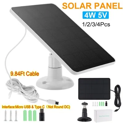 $20.99 • Buy Solar Panel For Ring Spotlight Stick Up Camera Plus/Pro Eufycam Micro USB Type-C