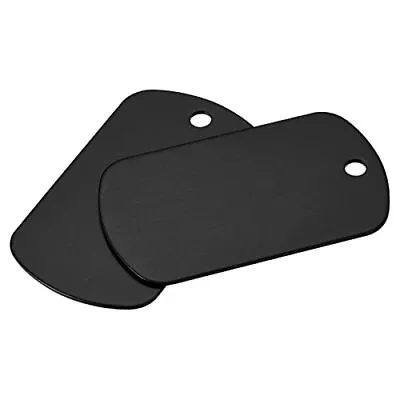 Metal Stamping Blank 29x50mm DIY Engrave Aluminum Label Black ID Tags For Cra... • $13.50