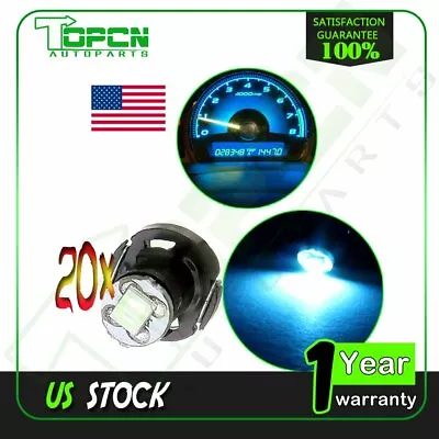 20 Instrument  A/C Climate Control Light Bulbs T4/T4.2 Neo Wedge Ice Blue LED • $10.39