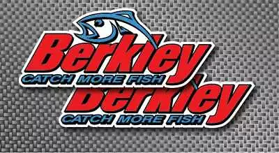 $8.99 • Buy 2x Berkley Fish 9.5  Decals Sticker Bass Boat Kayak RV Fishing Line Tackle Bait