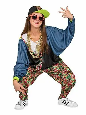 Adult Unisex 80s Hip Hop Rapper Music Icon Festival Fancy Dress Party Costume • £27.29