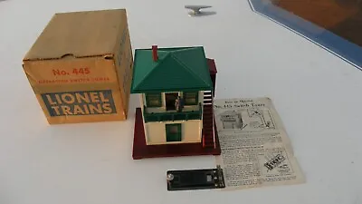 Lionel Trains 445 Operating Switch Tower Original Box + Insert Instructions 145C • $134.99