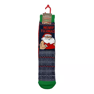 Basic Resources HoHoHo Collection Men's 2Pk Merry Flexmas Crew Socks B94 • $3.99