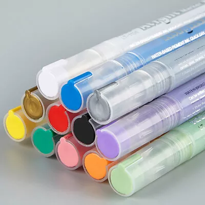 12pcs Paint Marker Pens Permanent For Stone/Wood/Ceramic/Glass Fabric Painting ! • £5.95