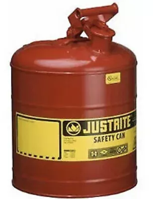 Justrite 7150100 5 Gallon Type 1 Steel Safety Can • $64.99