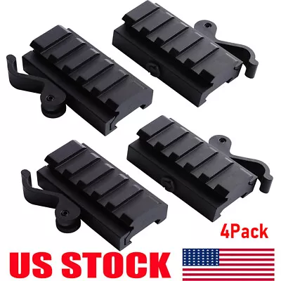 4PCS 5-Slot Quick Release Detach QR QD 1/2  Riser Scope Mount For Picatinny Rail • $20.98