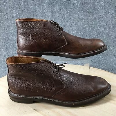 Allen Edmonds Boots Mens 13 D Malvern Dainite Ankle Chukka Dress Brown Leather • $73.99