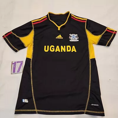 Adidas FUFA Uganda Youth Soccer Jersey 3XL Black National Football Cranes  • $29.99