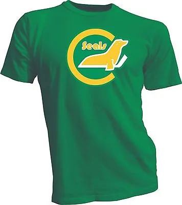 CALIFORNIA GOLDEN SEALS DEFUNCT OLD TIME NHL HOCKEY Green T-SHIRT NEW Oakland • $18.99