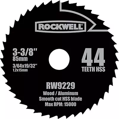 Rockwell RW9229 VersaCut 3-3/8-inch 44T HSS Circular Saw Blade • $22.85