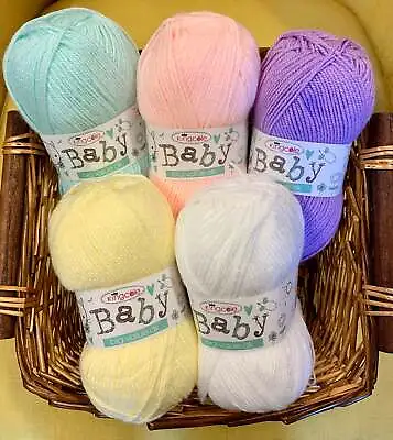 King Cole Big Value Baby DK 100g - ALL COLOURS - 2 Ball Minimum - FREE SHIPPING • £3.95