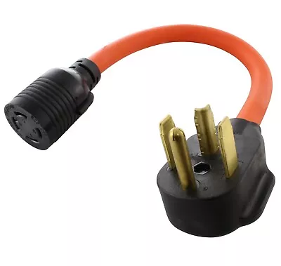 30 Amp NEMA 14-30P To 30 Amp NEMA L14-30R Flexible Power Adapter By AC WORKS® • $45.99