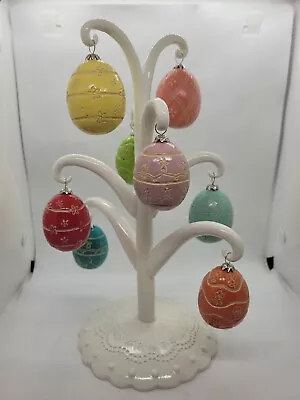 Vintage Avon Elegant Easter Tree With 8 Hanging Egg Ornaments Centerpiece • $30