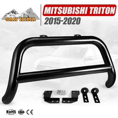 $219.95 • Buy SAN HIMA 3” Black Nudge Bar For Mitsubishi Triton MQ 2015-2020 Steel Grill Guard
