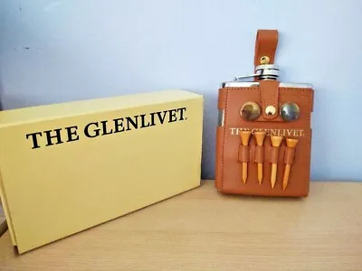 Vintage The Glenlivet Leather Stainless Steel Scotch Whisky Hip Flask  • $39.55