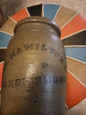 Great  Antique Stoneware 2 Gallon Jas Hamilton Greensboro Pa Salt Glazed Crock!* • $855.99