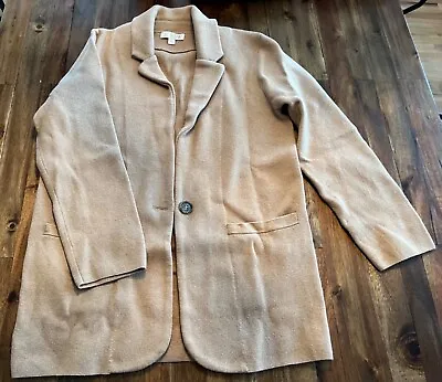 J. Crew Sweater Blazer Tan Single Button - XS • $20