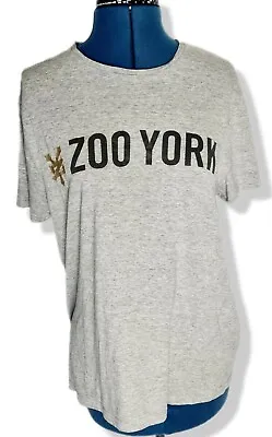 Zoo York Tshirt Grey Size Medium Unisex Mens Womens Logo Top Shirt Cotton  • £7.50