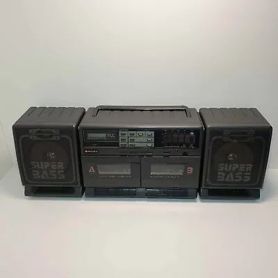 Vintage Matsui SX 5009 Black Digital Tuner Portable Cassette Radio Player Black • £44