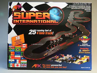 Afx Tomy Ho Slotcar Super International 4 Lane Race Car Set Mega G Plus Afx21018 • $324.84