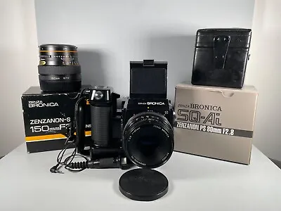 Bronica SQ-AM & 80m F2.8 PS Lens & 150mm F3.5 S Lens. VGC. Works Well. • £400