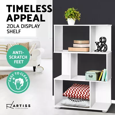Artiss Display Shelf 3 Tier Bookshelves Bookcase Cube Stand Rack Storage Unit • $39.95