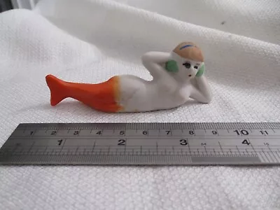 Vintage Mermaid Sea Maiden Figurine Laying Bathing Beauty  3.5  Long Japan Orang • $29.99