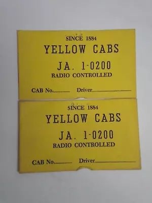 Vintage Yellow Cab Radio Controlled Taxi Cabbie Driver ID Cards FREE SHIPPING • $14.99