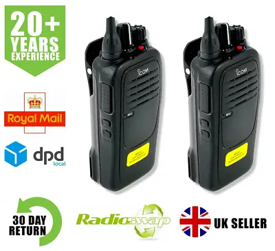 Icom Ic-f2000 Uhf 4 Watt Business Walkie-talkie Two Way Radios X 2 • £149.95