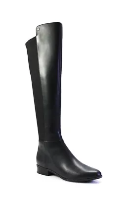 Michael Michael Kors Womens Bromley Flat Boots Black Faux Leather Size 7.5M • $127