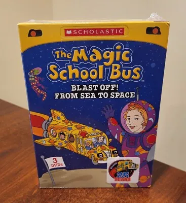 THE MAGIC SCHOOL BUS  New Sealed  3 DVDS  Blast Off !  From Sea To Space  2012 • $16.99