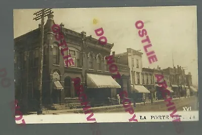 La Porte City IOWA RPPC 1907 MAIN STREET Nr Waterloo Vinton Dysart Jesup Traer • $19.99