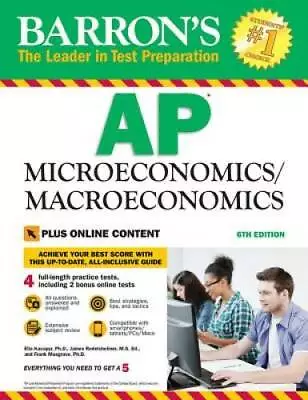 Barron's AP Microeconomics/Macroeconomics 6th Edition: With Bonus Onlin - GOOD • $4.27