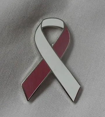 ***NEW*** Head And Neck Cancer Awareness Ribbon Enamel Badge / Brooch. Charity. • £2.99