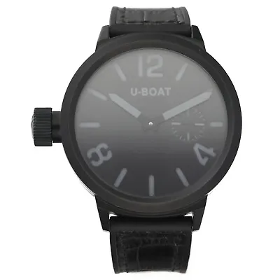 U-BOAT Flightdeck 135.5323 Black PVD Steel 50mm Manual Wind Men's Watch • $1687
