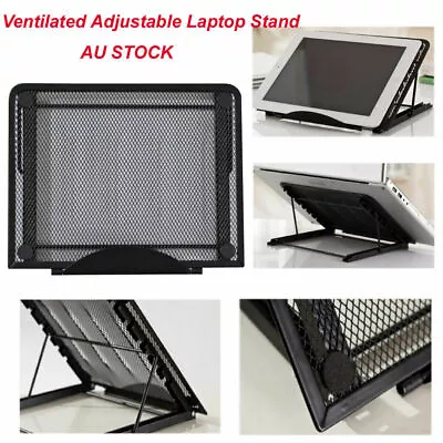 5-20   Metal Ventilated Adjustable Laptop Stand Mount For Tablet Notebook Laptop • $23.93