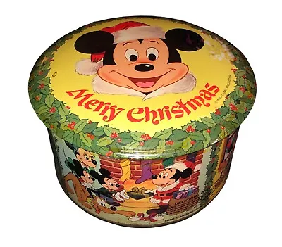 70s Vintage UNOPENED Walt Disney CHRISTMAS Mickey Mouse American CANDY TIN Vol 1 • $9.95