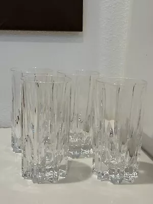 MIKASA CRYSTAL BERKELEY HIGHBALL Glasses Set Of 4 Made ITALY • $55