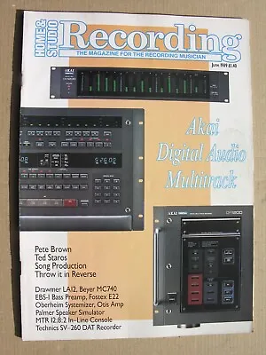 1989 HOME & STUDIO RECORDING Ted Staros Pete Brown Akai Digital Audio Multitrack • £10