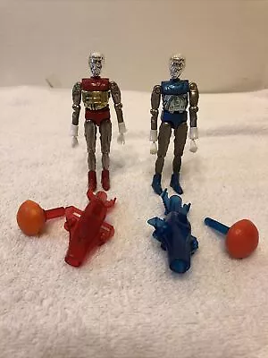 Vtg 1976 Mego Micronauts Galactic Warrior Diecast Figures Red & Blue W/launchers • $19.99