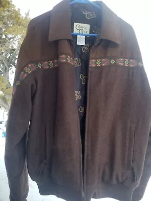 $53 • Buy Cripple Creek Wool Jacket, Men, Size L, # 25832, Navajo Native Western Very Nice