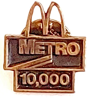 McDonald's METRO 10000 Lapel Pin (1-032123) • $6.95