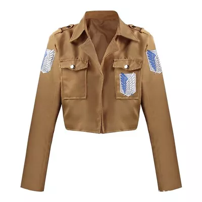 Anime Attack On Titan Scout Regiment Eren Mikasa Ackerman Costume Cosplay Jacket • $21.99
