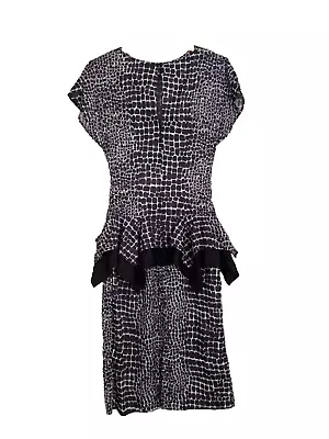 Vintage 1980s DEE JOY Dress Sz 8/10 Tiered Ruffle Waist • $39.95