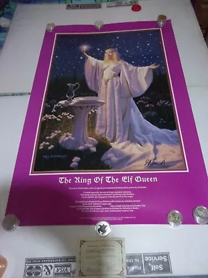 LOTR:  The Ring Of The Elf Queen  Signed Limited Edition Hildebrandt Poster COA • £40
