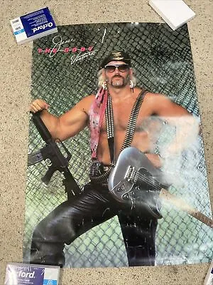Jesse The Body Ventura Poster Vintage 1980's WWF Wrestler Wrestling Guitar Gun • $375