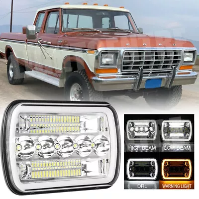 For Ford F-150 F-250 E-150 H6054 7x6'' 5x7'' LED Headlight Dual Color Spot Flood • $27.54